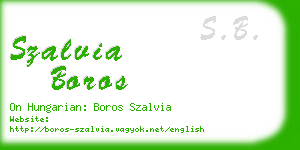 szalvia boros business card